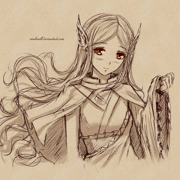 Sketch commission - Saya