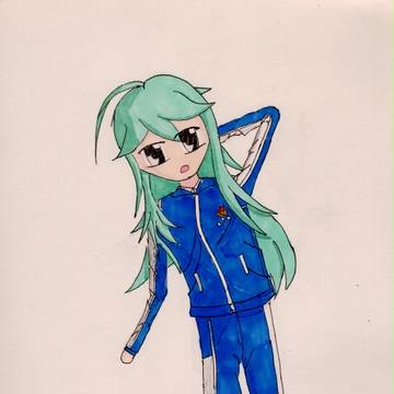 【衣類のイラスト】——附中の紺