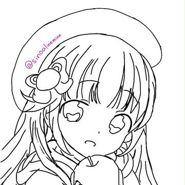 帽子を被った林檎売りの少女