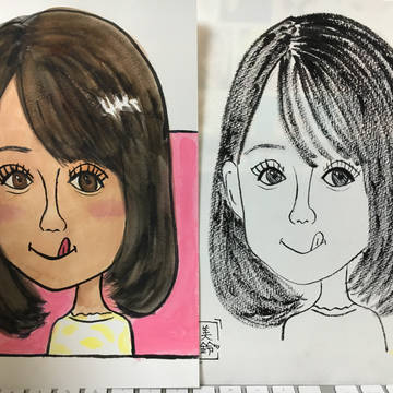 似顔絵練習中
