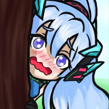木に隠れる正月ユイ