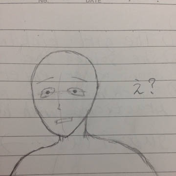 眠い。絵の勉強にと描き始めた。