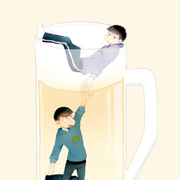ビールジョッキ詰め色松