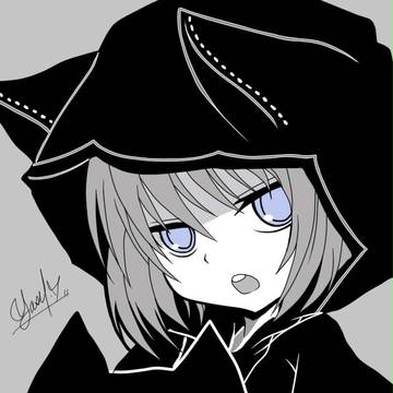 猫耳フードの女の子