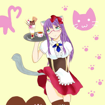 バレンタイン猫耳ウエイトレス