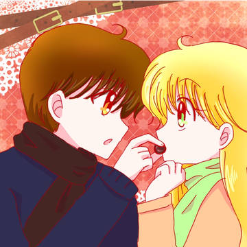 不意打ちにチョコ