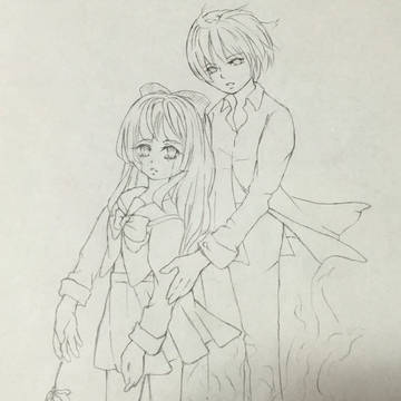 アナログ絵は２年ぶり(´Д｀；)