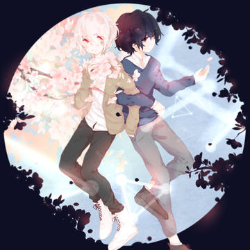 桜花ニ月夜ト袖シグレ