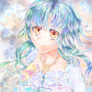 雪の中で少女は微笑んで、、