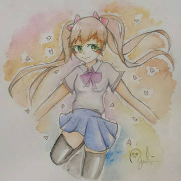 水彩画//原創妹子
