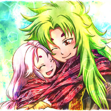 大羊＋子羊＝微笑ましい♪