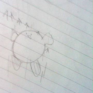 ノートの裏の落書き