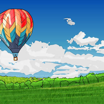 Balloon on the Sky