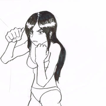 殴りかかる女性