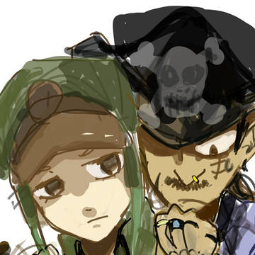 【創作落書き】憲兵と海賊