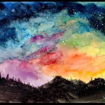水彩の星空