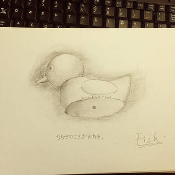 上杉絵梨衣のアヒル