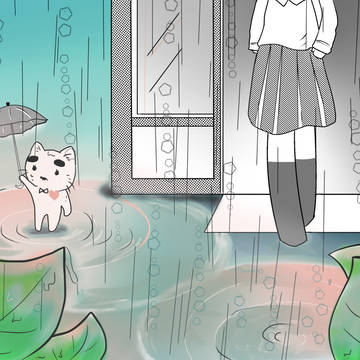 梅雨のねこ