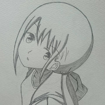 見上げる高野千鶴ちゃん  