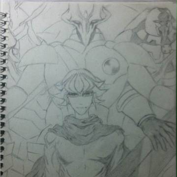 手绘 游戏王ARCV 赤马零儿和他的三色王