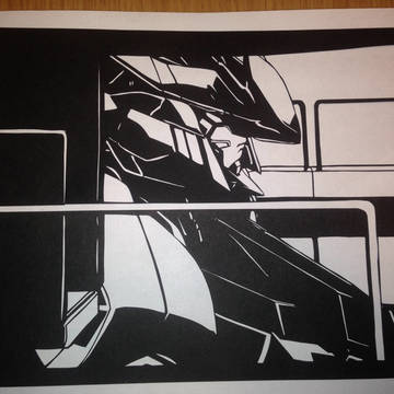 分かりにくいがバルバトス 切り絵