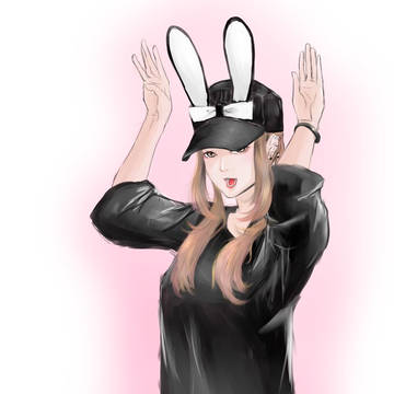 うさ耳帽子