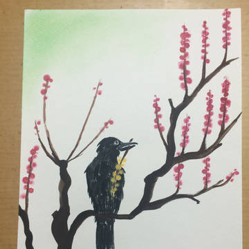 梅と烏