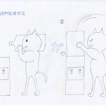 ただ、ウォーターサーバーにボトルを交換するだけ