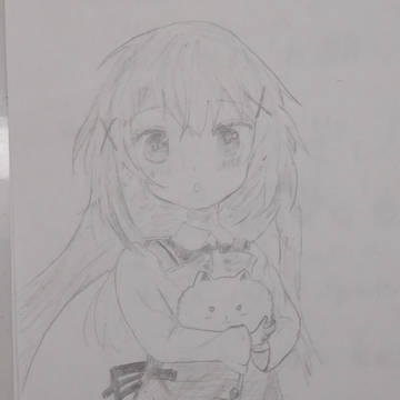 メモ帳にチノちゃん描いてみた