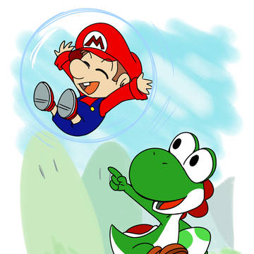 Yoshi and Baby Mario