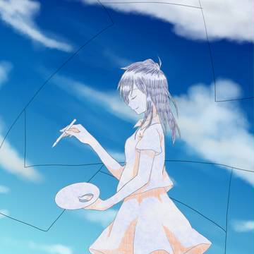 空を描いている