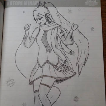 雪ミク一部模写
