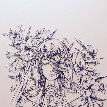 【切り絵】prière