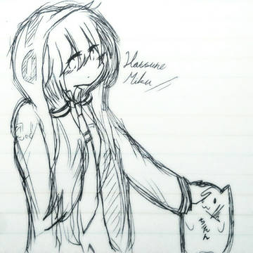 ミクちゃんともち(๑´ڡ`๑)