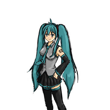 久々に描いてみた初音ミク
