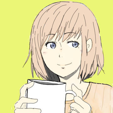 コーヒーを飲む女の子