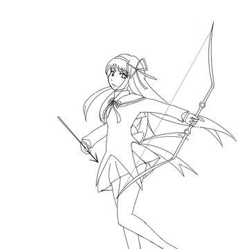 ほむらちゃん線画