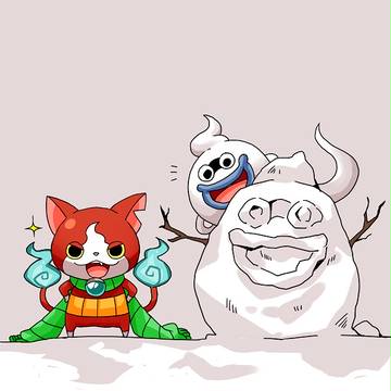 ジバニャンと雪だるま