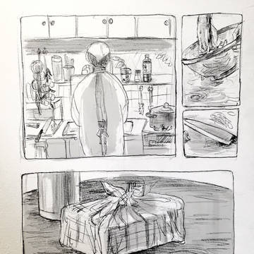 小学生アーサーと養父菊、おべんとうの話