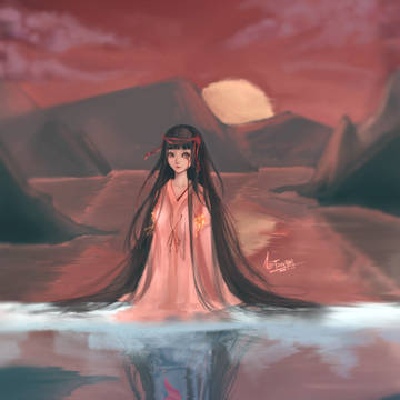 女神、地狱少女、板绘
