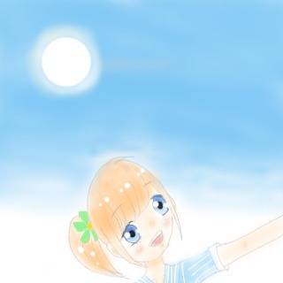 夏空と女の子