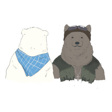 シロクマくんとグリズリーくん