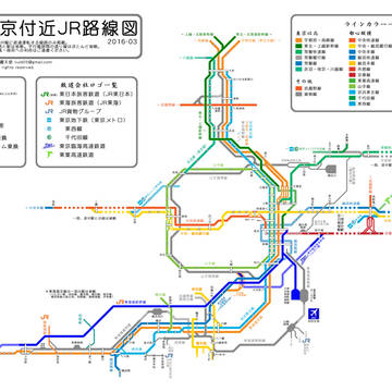 東京付近JR路線図