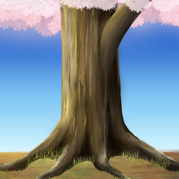 【フリー素材】　桜の木　【背景】