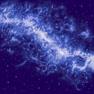 ブルーつぶつぶ星空ドット絵