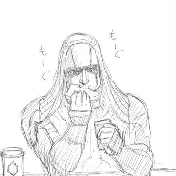 【マーベル】落書き【ほぼモノクロ】