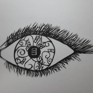 【切り絵】め