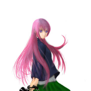 巡音ルカさんは少し怒っているようです。