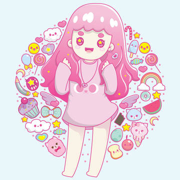 kawaii pastel girl