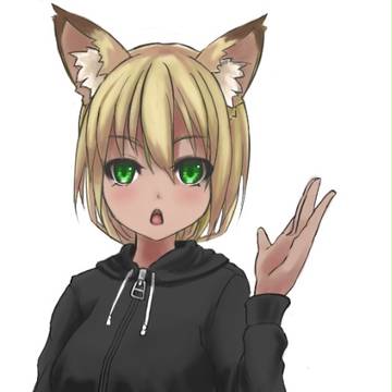 休日コンビニ帰り褐色狐娘